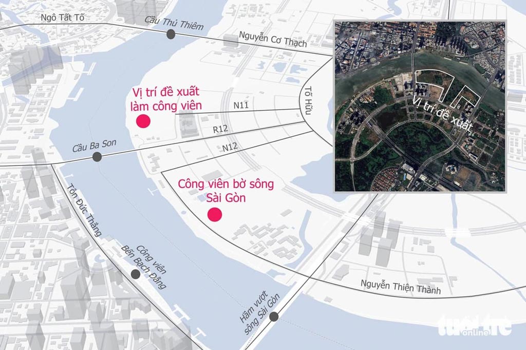 Bản đồ vị trí Thủ Thiêm River Stage